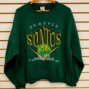 Vintage Seattle Supersonics Logo Basketball Seattle Supersonics NBA Sweatshirt